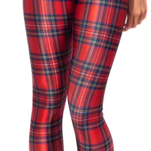 Красные клетчатые женские сексуальные тонкие леггинсы от S до 4xL размера плюс для фитнеса зеленые многоцветные клетчатые длинные штаны 5 моделей