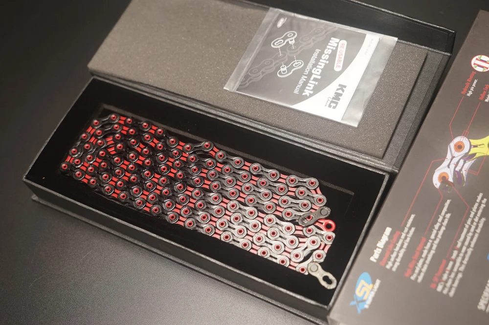 116 ссылки KMC X10SL DLC X10 DIAMOND как покрытие Экстра светильник Race цепи 10 Скорость MTB дорожный велосипед - Цвет: Red