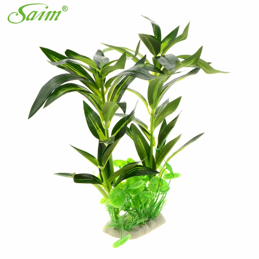 11.7" Plastic Artificial Aquarium Plants Fish Tank Aquatic