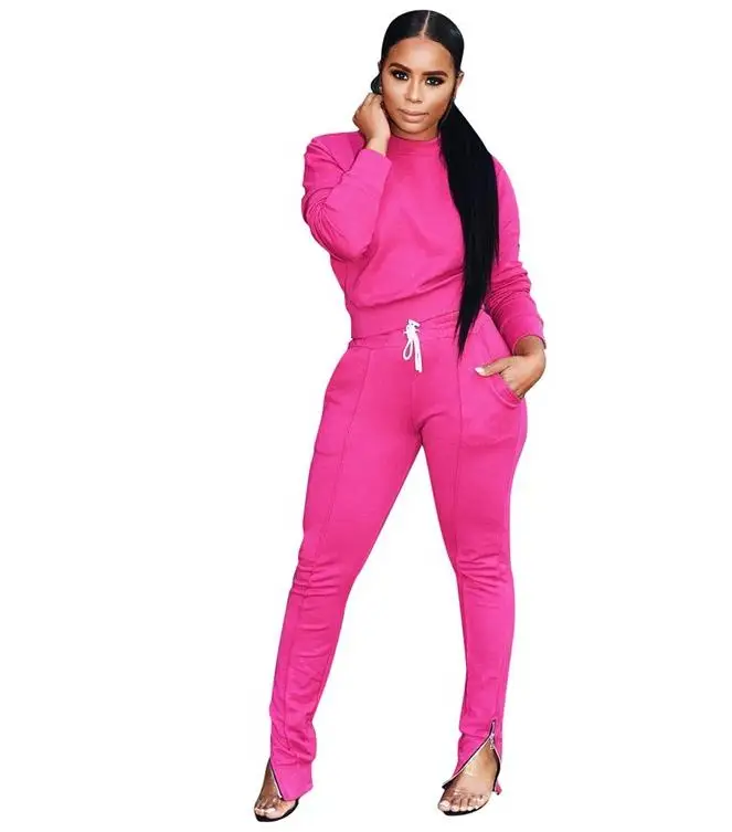 

Spring Autumn fashion women outfits two piece set pullover hoodies and pants casual sport suits conjuntos de mujer