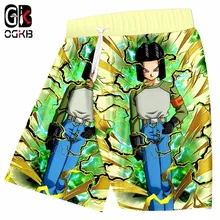 OGKB Новые забавные аниме брюки быстросохнущие Мужские Печатные Android 17 3D пляжные шорты Dragon Ball Z бордшорты Хип-Хоп Верхняя одежда 5xl