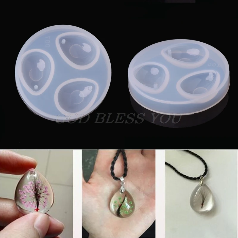 

DIY Silicone Pendant Water Drop Gem Mold Resin Casing Craft Making Tool Jewelry