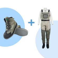 Neygu грудь болотные прикрепленные неопреновый чулок ноги с болотные сапоги вместе, рыбалка болотные брюки и обувь набор