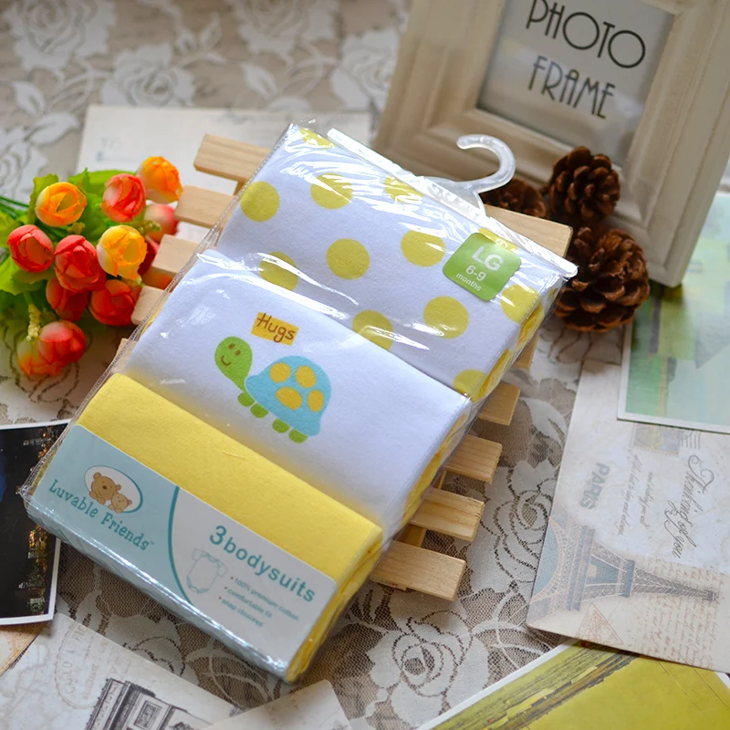 

3 Pcs/lot Baby Bodysuits Summer Short Sleeve Baby Clothes Winter Infant Overalls Newborn Baby Boy Girl Clothing Set Jumpsuit