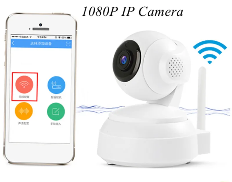 1080P Wireless Intercom  WIFI IP Camera Motion Detection 