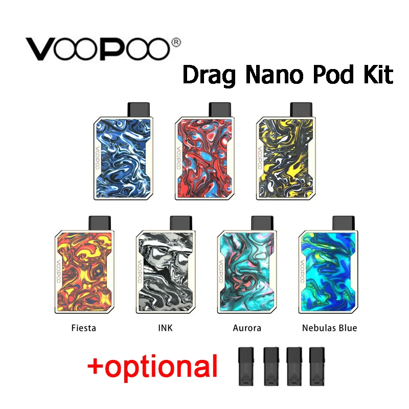 

Original VOOPOO Drag Nano Pod Kit 750mah Built-in Battery New intelligent cold boot mode 1ml pod E-Cigarette Vaporizer Kit