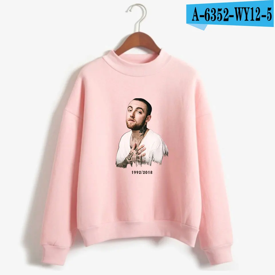 LUCKYFRIDAYF Mac Miller caoless толстовки мужские wo мужские пуловеры с принтом альбома Kpop хит-хоп мужские толстовки крутая одежда - Цвет: Pink