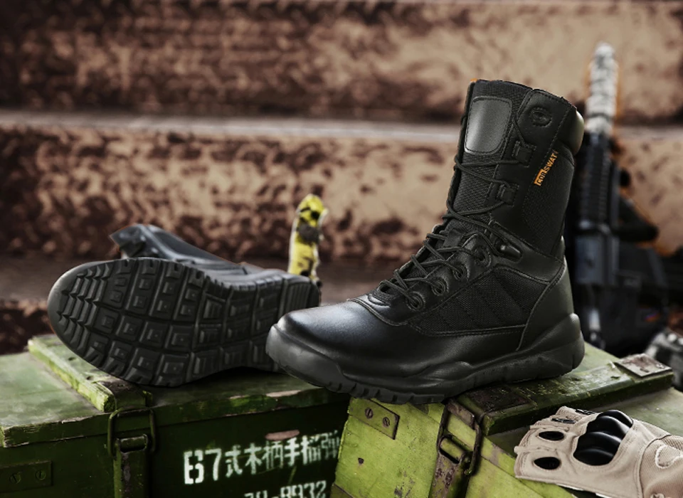 Мужские военные ботинки из натуральной кожи; мужская повседневная прогулочная обувь в байкерском стиле для верховой езды и охоты; тактические ботинки Martin; Botas; черные ботинки