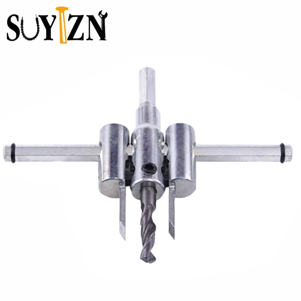 

SUYIZN Adjust Wood Circle Hole Saw Cutter Tool Kit Set 30mm-120mm Cordless Drill Bit DIY Tools Accessory Reamer Drill ZK102