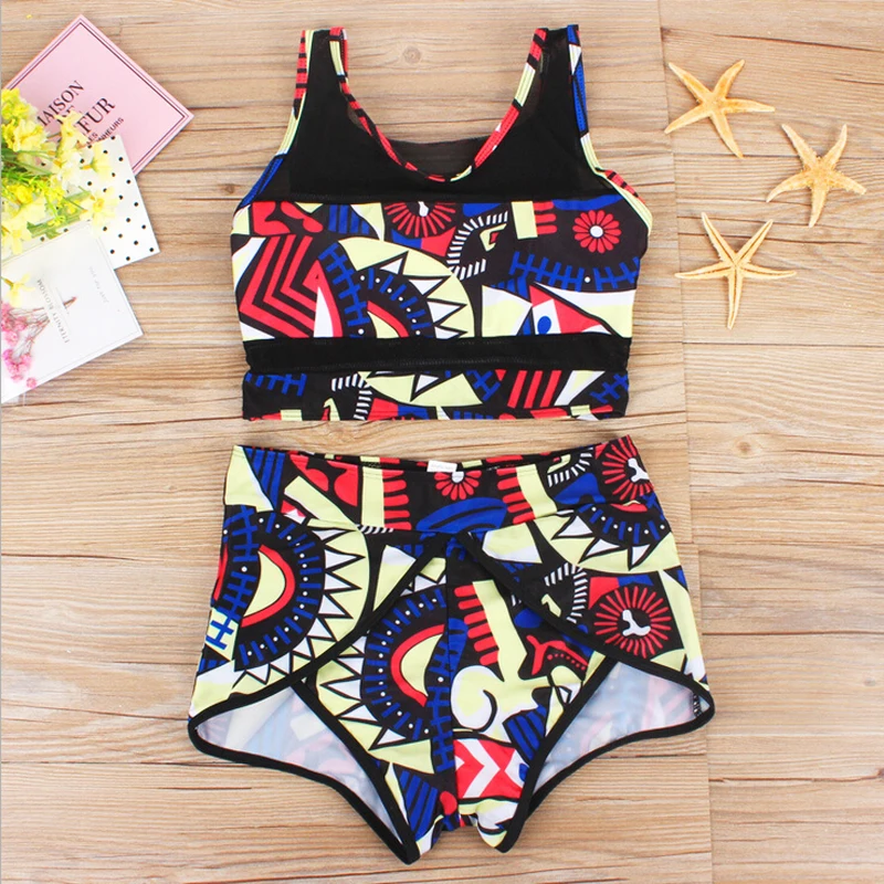 

2PCS Set Swimwear Women High Waist Bottom Swimsuit Push Up Padded Bra Swimwears Bikini Swimsuit Bathing Suit