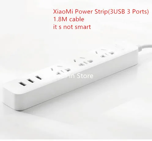 Xiaomi Мощность полосы быстрой зарядки 2500 Вт 10A 250V 3/5/6 Порты и разъёмы с USB гнезда штепсельной вилки Смарт перегрузки Мощность полосы для Xiaomi Smart D5 - Цвет: 3port with usb white