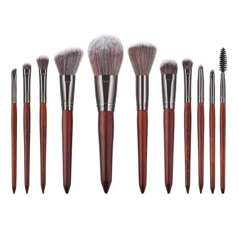 11pcs/Set Pro Makeup Brush Wood Handle Makeup Brushes Foundation