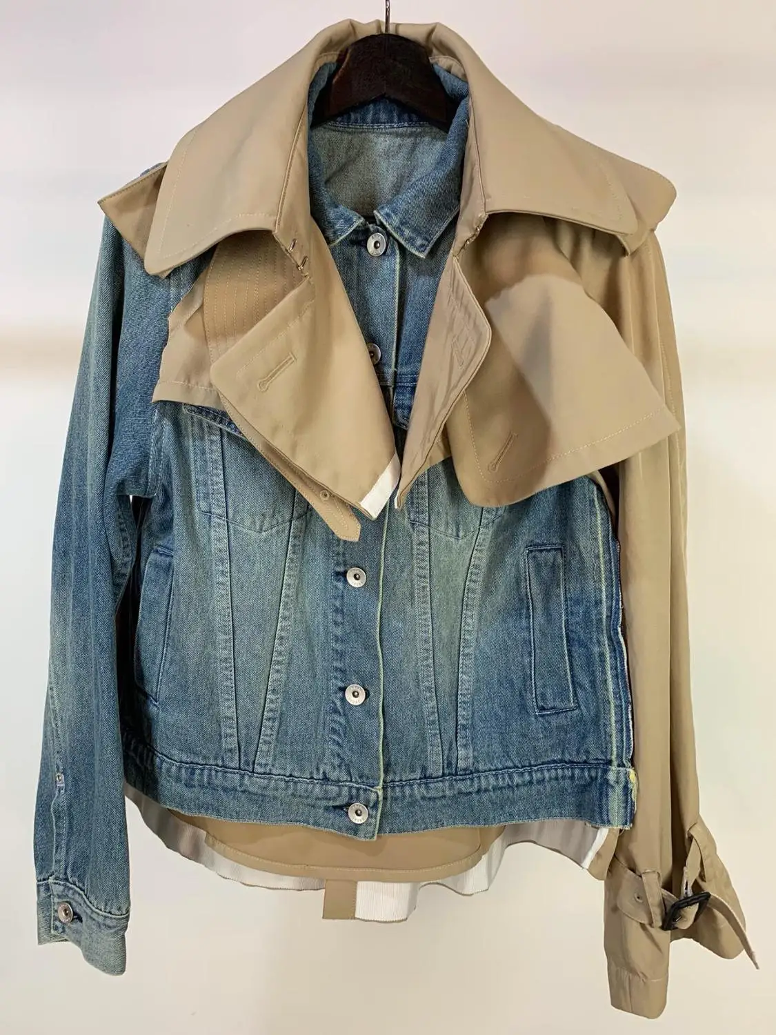 

casual jacket women patchwork denim jacket coat 2 color ddxgz2