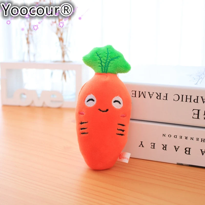 12cm Creative Simulation Mini Carrot Plush Toys Keychain Soft Carrots Stuffed Toy Small Pendant For Kids Gift