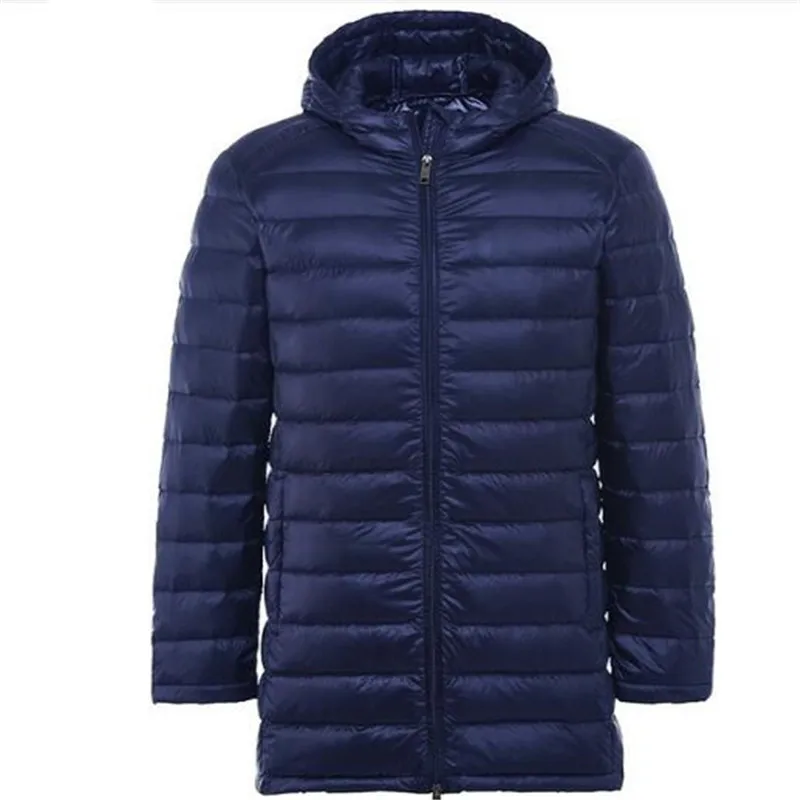 2018 New Men Ultra Light Down Jacket Spring Autumn Winter Long Down Coat Water Resistant Windproof