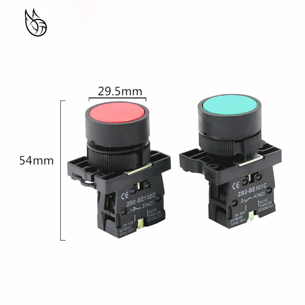 

Self reset button switch 22mm start stop button XB2 flat touch switch button