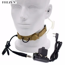 Z Tactical Throat Mic Z003 Air Tube Headset with U94 PTT for Two Way Radio BaoFeng UV-5R UV-5X UV-82 TYT TH-UV8000D Retevis H777 Z Tactical Throat Mic Z003 Air Tube Headset with U94 PTT for Two Way Radio BaoFeng UV-5R UV-5X UV-82 TYT TH-UV8000D Retevis H777