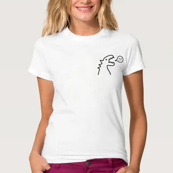 

YEMUSEED Women Casual T shirt Small Dinosaur Harajuku Kwaii Tee shirts Tops Punk Style WMT307