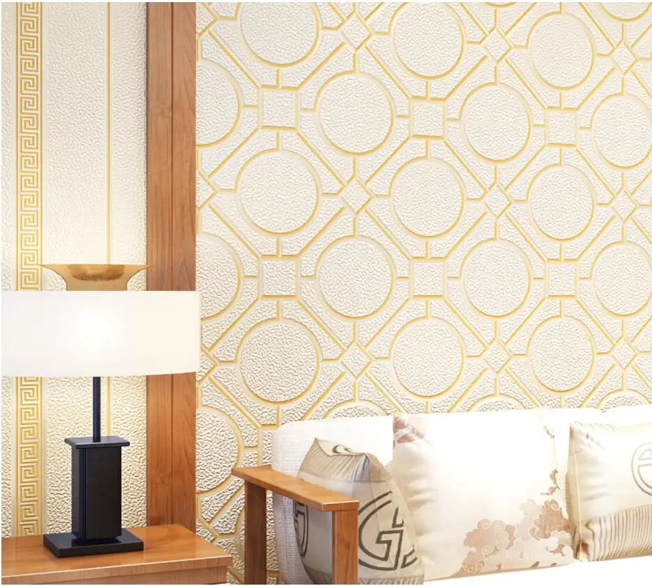 Beibehang Роскошные китайские минималистичные геометрические обои для стен гостиной украшения спальни 3D полосатые обои домашний декор