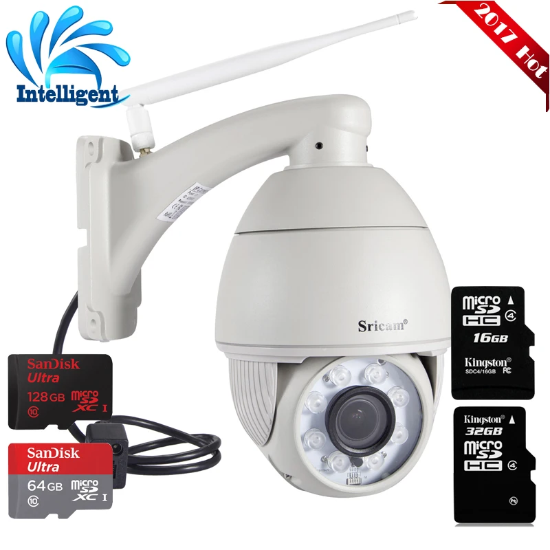 Sricam SP008 720P беспроводная IP камера HD инфракрасная CMOS PTZ для безопасности ONVIF