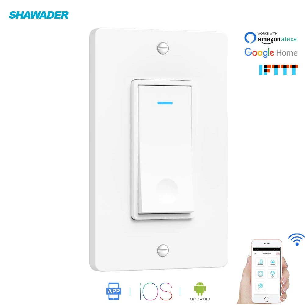 

WiFi Smart Light Push Wall Switch US Regulations APP Voice Remote Control Timing Work With Amazon Alexa Google Assistant IFTTT