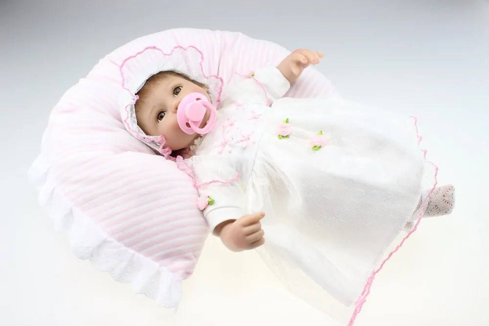 Реалистичные силиконовые виниловые мягкие на ощупь Reborn Baby Doll тихие спящие