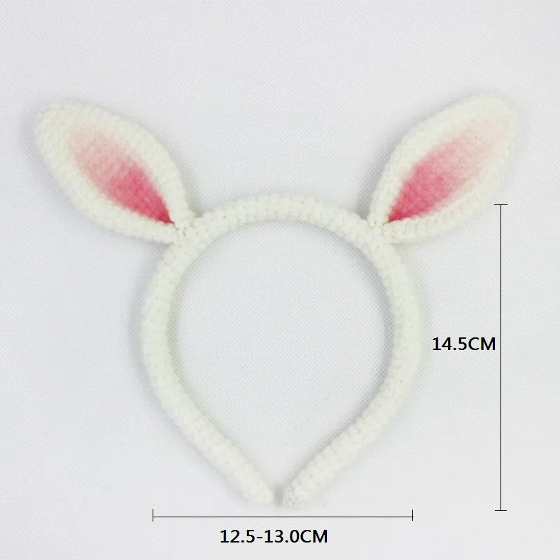 5 шт./партия) ручной работы вязаный крючком Вязание DIY ремесло заколка для волос для детей головные уборы аксессуары кроличьи уши дизайн