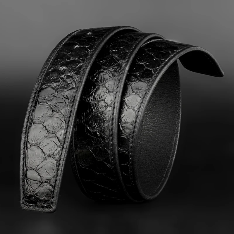 McParko Snakeskin Belt For Men Luxury Brand Genuine Leather Belt Men PYTHON Skin Waist Strap Elegant Male Waist Belts Wide 3.8cm