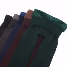 Теплые зимние леггинсы с флисовой подкладкой, леггинсы из плотного бархата, теплые штаны с высокой талией, пуш-ап, сексуальные женские бесшовные леггинсы, Суперэластичные