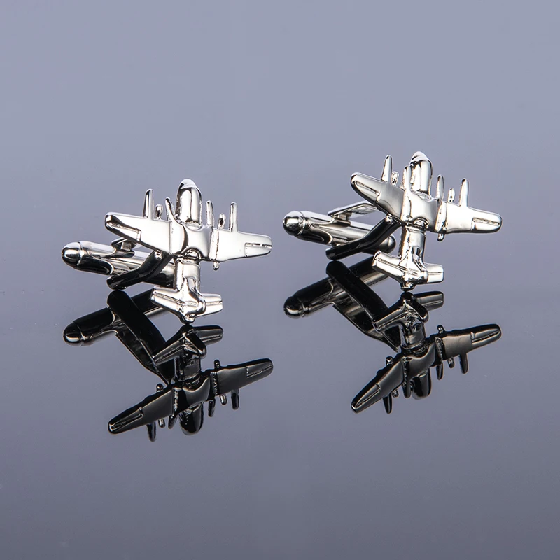 New High Quality Mens Design Airplane Cufflinks Helicopter Aircraft Cuff Links For Business Shirt Wedding Gift Free Shipping