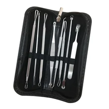 8 шт./компл. средство для удаления прыщей и угрей инструмент для удаления дефектов кожи Прыщи пятнистые черные точки головы очиститель пор иглы Уход за кожей лица Инструменты