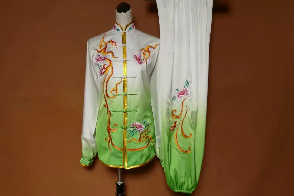 Wushu taichi одежда тайцзи changquan Униформа боевых искусств соревнование вышитая kungfu