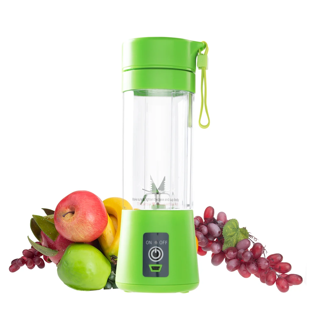  6 Blade Portable USB Rechargeable Juice Cup Electric Automatic Juicer Blender Tazer Smoothie Machin