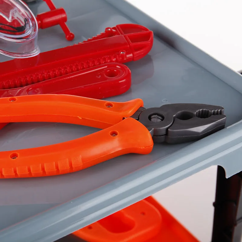Моделирование ремонт тележка для инструмента мальчик игрушки 41 шт. набор инструментов ролевые игры DIY моделирование Обучающие инструменты игрушки