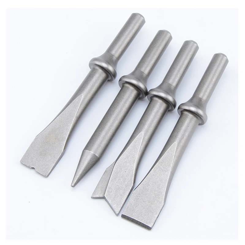 

4pcs/set Round Shank 120mm Long gas shovel head impact tool flat shovel air shovel set rust pneumatic tool accessories