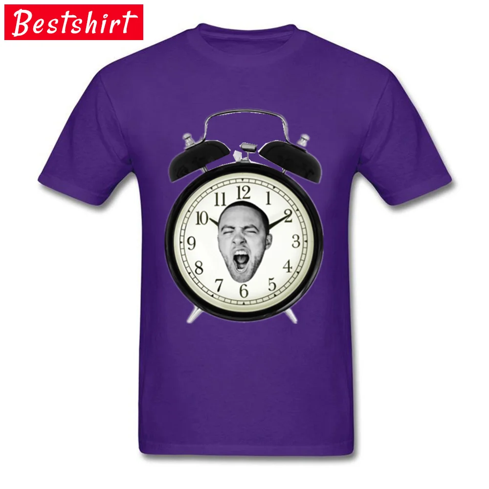 Mac Miller Clock Group Summer 100% Cotton O-Neck Male Tops Shirt Birthday Tee Shirts 2018 Discount Short Sleeve T-shirts Mac Miller Clock purple