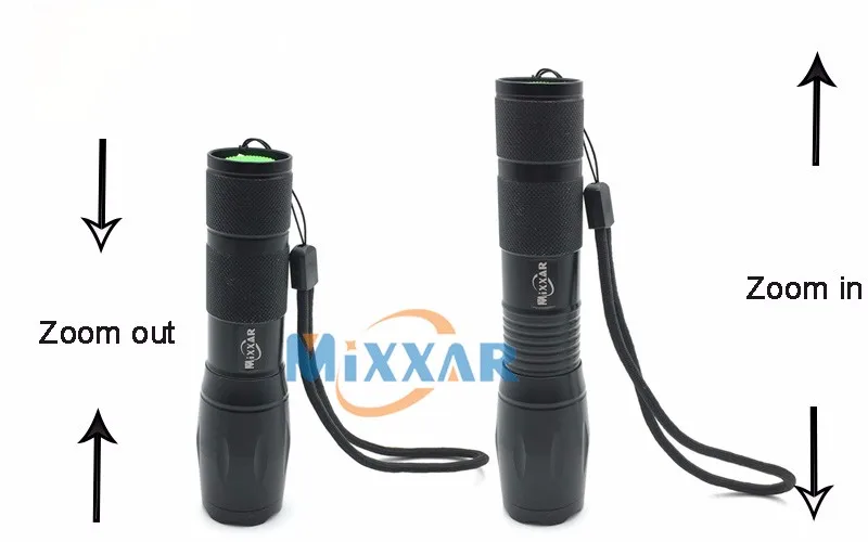 ZK59 Portable LED Flashlight LED Torch Zoomable Flashlight 4000LM E17 CREE XM-L T6 LED 5 Mode Light For 18650 or 3xAAA Battery 18