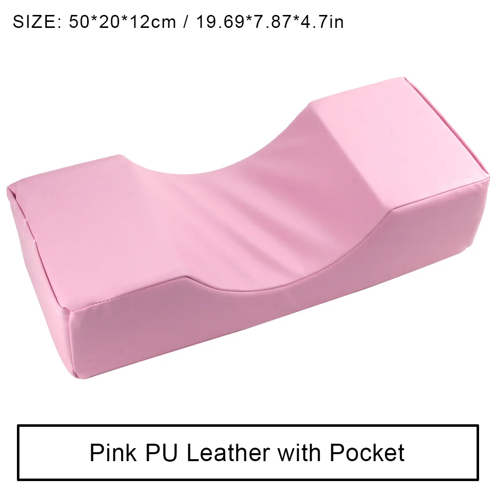 Pink PU Pillow Пена памяти Lash полка для подушки наращивание ресниц удлиненная Подушка инструменты для макияжа с USB Lash Light для красоты шеи инструмент поддержки - Цвет: Pink PU Pillow