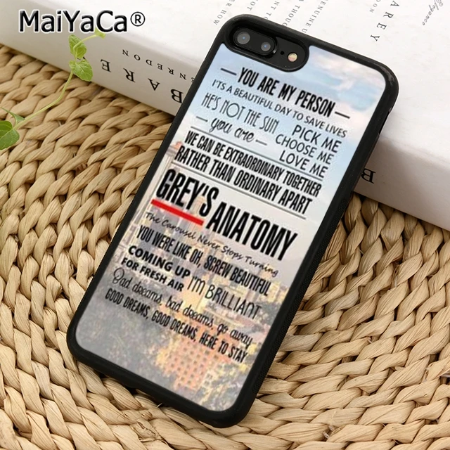 Чехол MaiYaCa You'm Person GREYS Anatomy для iPhone 5 6s 7 8 plus 11 pro X XR XS max samsung S6 S7 S8 S9 S10 plus
