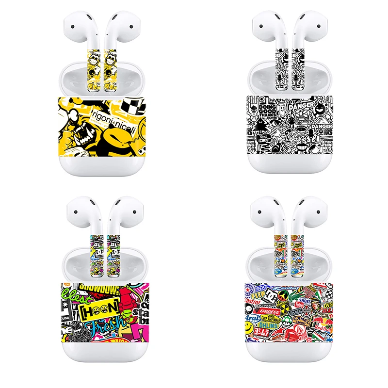 Популярный дизайн полностью закрывающие наклейки для наушников Apple AirPods