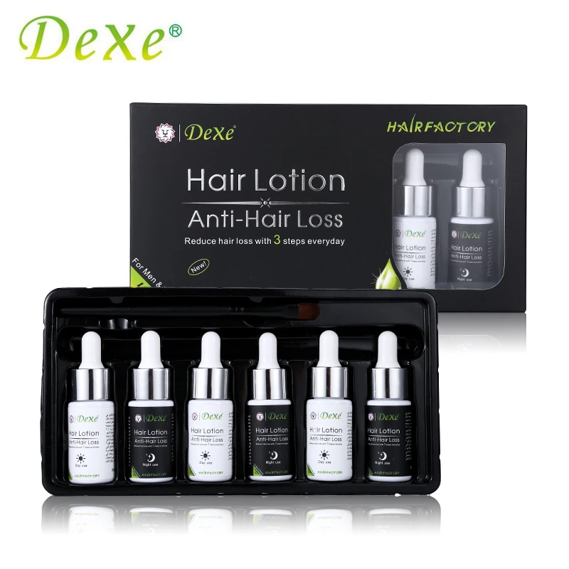 

6pcs/lot Dexe Hair Lotion Anti-hair Loss Day&Night Use Hair Growth Essence Keratin Hair Care Regrowth Treatment Serum Pilatory