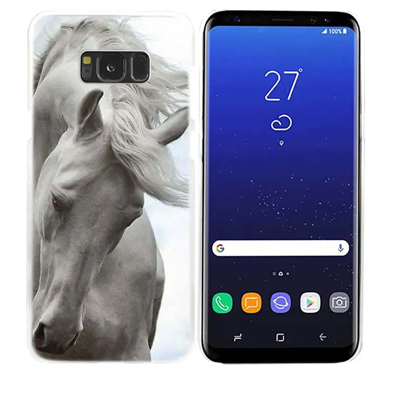 Чехол с изображением лошади для samsung Galaxy S8, S9 Plus, S4, S5, Mini, S6, S7 Edge, прозрачный жесткий пластиковый чехол из поликарбоната, чехол для телефона, Fundas Capa - Цвет: 07