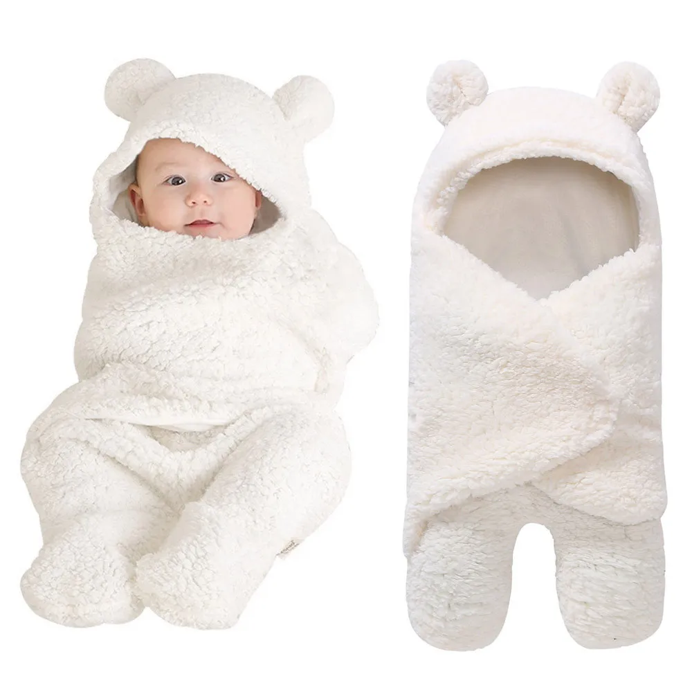 

Baby Blanket Newborn Baby Swaddle Wrap Soft Winter Baby Bedding Receiving Blanket Manta Bebes Sleeping Bag 0-12M Newborns