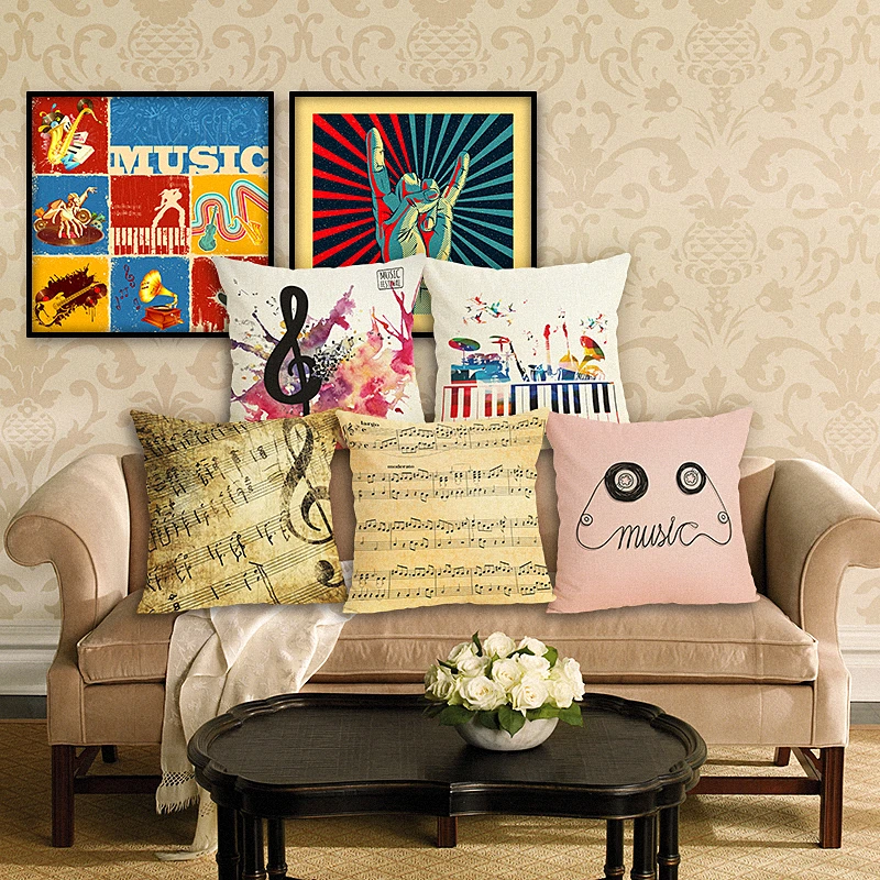 Cushion Cover Note Print Pillow Case Cotton Linen Guitar piano keys Cushion Sofa Bedroom Decorative Pillow Cover 43x43cm|Cushion Cover| - AliExpress Cushion Cover Note Print Pillow Case Cotton Linen Guitar piano keys Cushion Sofa Bedroom Decorative Pillow Cover 43x43cm|Cushion Cover| - AliExpress