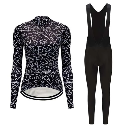 jersey and pants 6 Pro Велоспорт Джерси Набор зима термальный флис женский велосипед одежда комплект Майо mtb Униформа велосипед одежда спортивный костюм - Цвет: jersey and pants 6