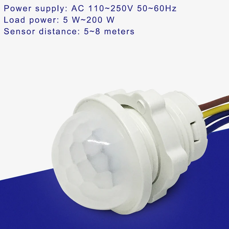 

PIR Infrared Motion Sensor Light Time Delay Adjustable Mode Detector Switch for Home Lighting JDH99