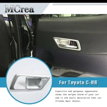 MCrea ABS стайлинга автомобилей интерьера Дверные ручки рамки отделкой наклейки для Toyota CHR C-HR интимные аксессуары