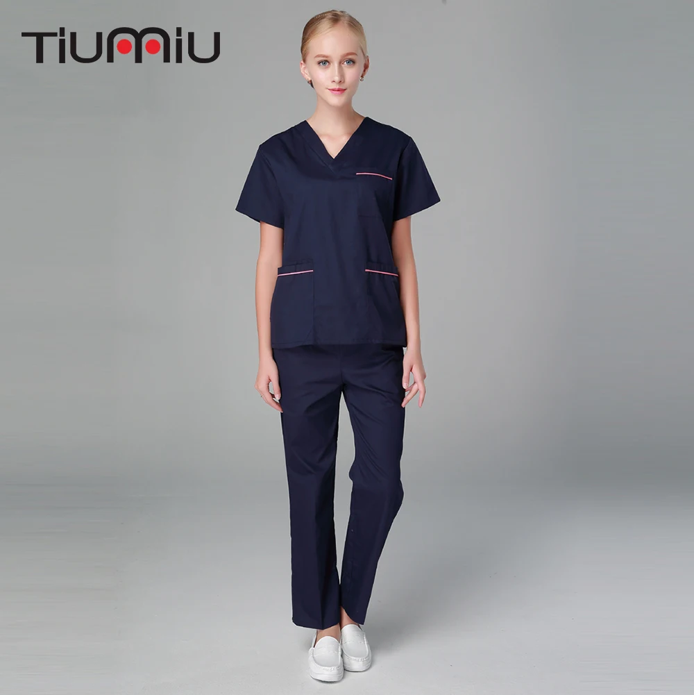 Unisex Doctor Uniform Hospital Medical Scrub Clothes Women Drugstore