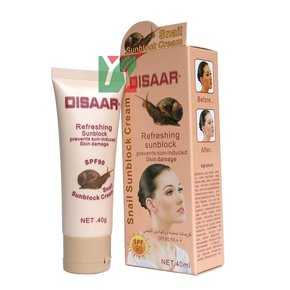 

Snail Sunblock Cream SPF 90 Moisturizing Prevent Sun Damaged BB cream 40ml