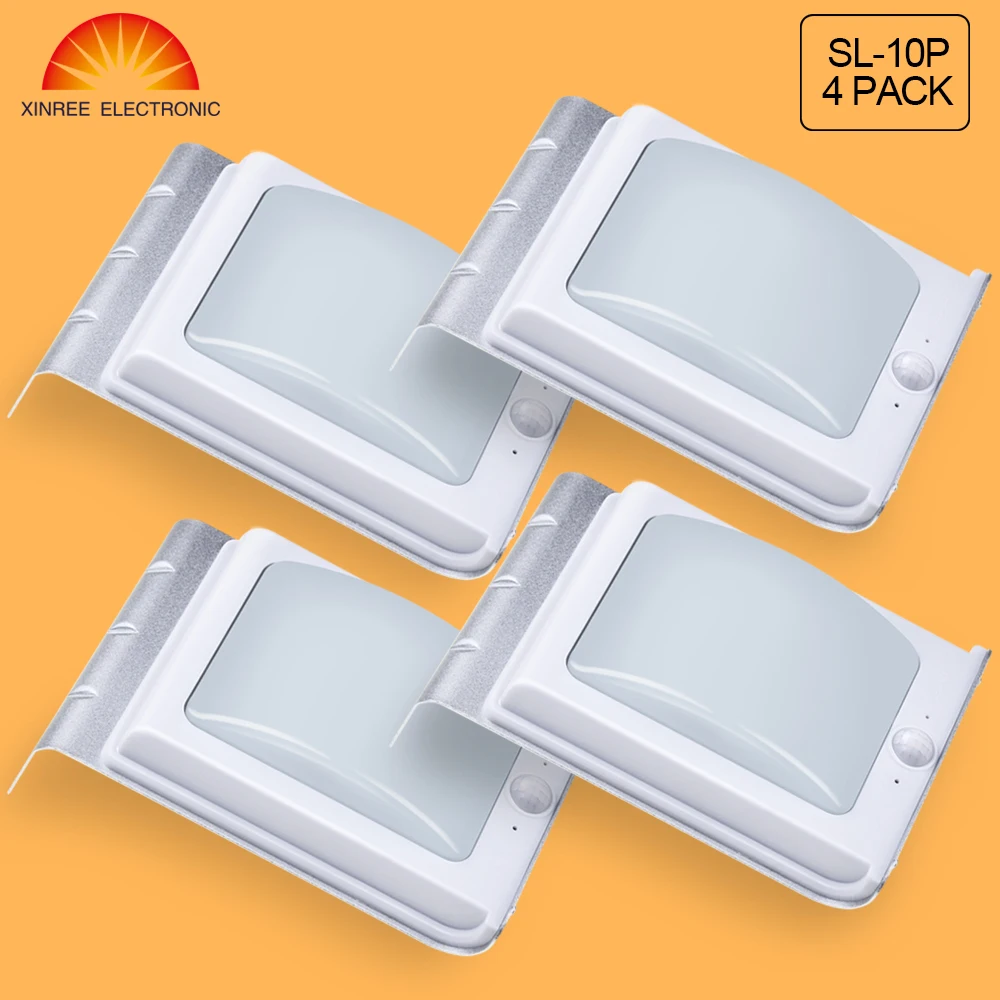 

4PCS SL-10P XINREE Outdoor Waterproof Super Bright Motion Sensor Solar Light 16 LED Waterproof Energy saving Wall Lamp